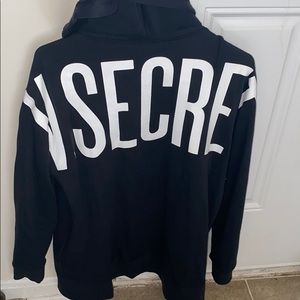 Victoria’s Secret Black Graphic Hoodie | Full zip